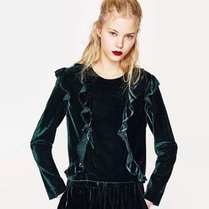 Zara Jade Velvet Top